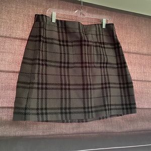Plaid lined skirt